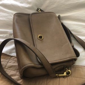 Coach tan vintage classic crossbody bag leather